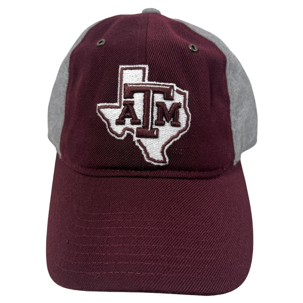 Adidas Texas A&M Aggies Hat Maroon Gray Adjustable Wool Blend Baseball Cap